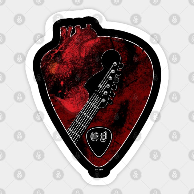 Guitar Player's Heart Sticker by NINE69